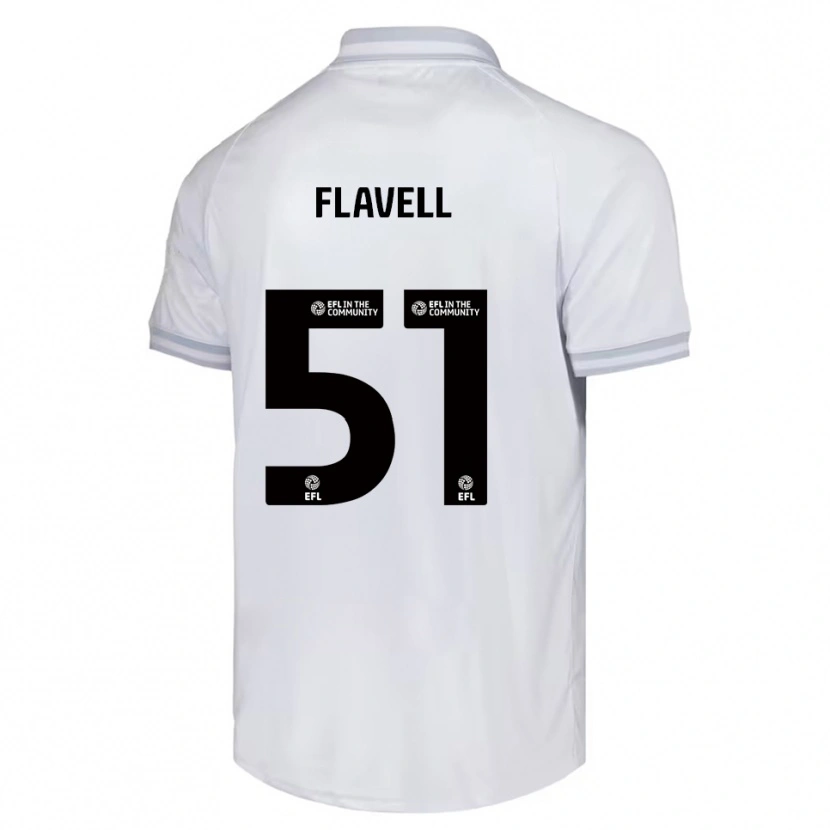 Danxen Mulher Camisola Kieren Flavell #51 Branco Cinza Preto Alternativa 2025/26 Camisa Brasil