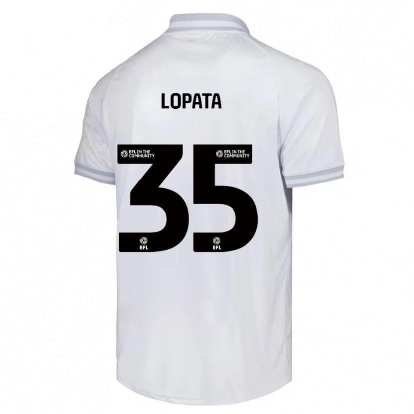 Danxen Mulher Camisola Kacper Lopata #35 Branco Cinza Preto Alternativa 2025/26 Camisa Brasil