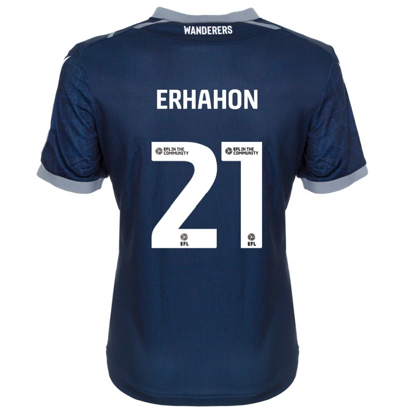 Danxen Mulher Camisola Ethan Erhahon #21 Azul Marinho Cinza Alternativa 2025/26 Camisa Brasil