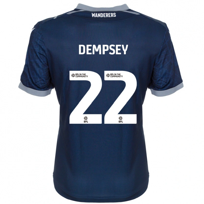 Danxen Mulher Camisola Kyle Dempsey #22 Azul Marinho Cinza Alternativa 2025/26 Camisa Brasil