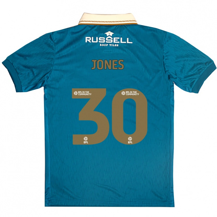 Danxen Mulher Camisola James Jones #30 Azul Celeste Branco Alternativa 2025/26 Camisa Brasil