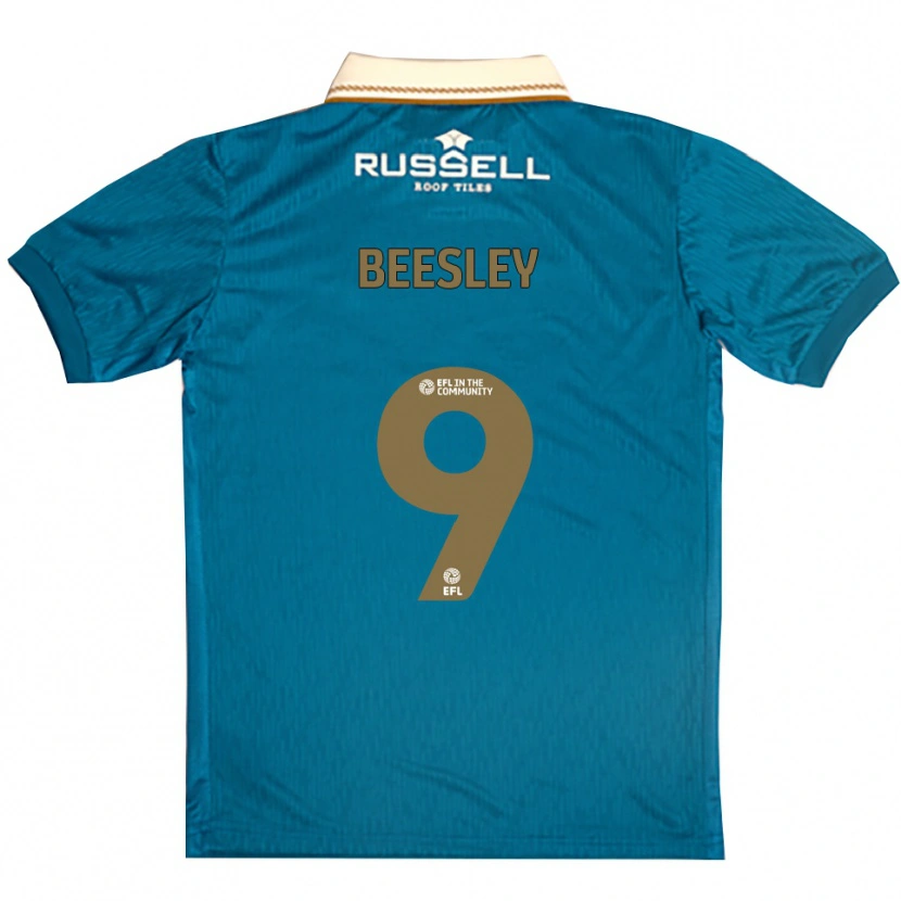 Danxen Mulher Camisola Jake Beesley #9 Azul Celeste Branco Alternativa 2025/26 Camisa Brasil