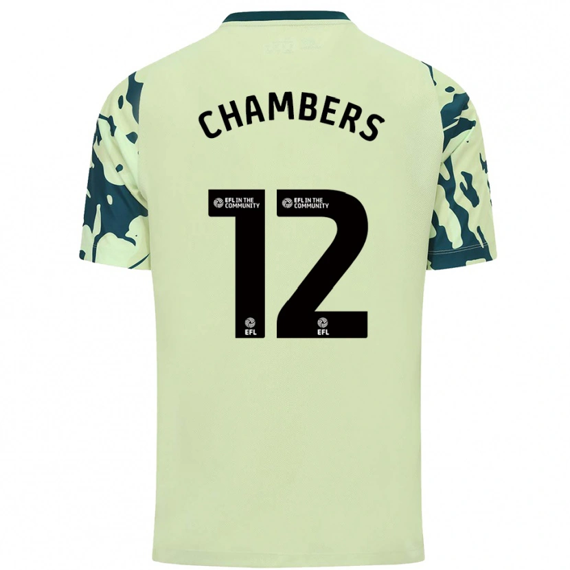Danxen Mulher Camisola Calum Chambers #12 Verde Escuro Alternativa 2025/26 Camisa Brasil