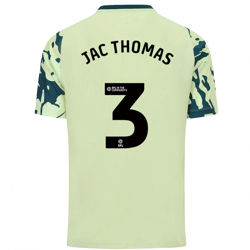Danxen Mulher Camisola Jac Thomas #3 Verde Escuro Alternativa 2025/26 Camisa Brasil