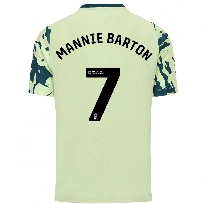 Danxen Mulher Camisola Mannie Barton #7 Verde Escuro Alternativa 2025/26 Camisa Brasil