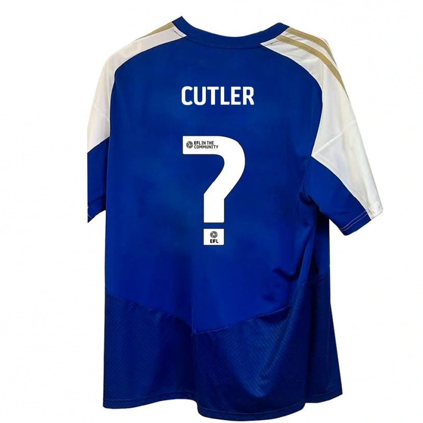 Danxen Mulher Camisola Theo Cutler #0 Azul Branco Dourado Alternativa 2025/26 Camisa Brasil