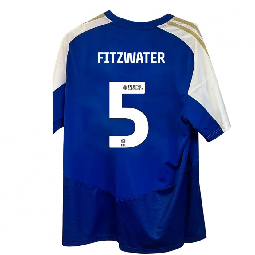 Danxen Mulher Camisola Jack Fitzwater #5 Azul Branco Dourado Alternativa 2025/26 Camisa Brasil
