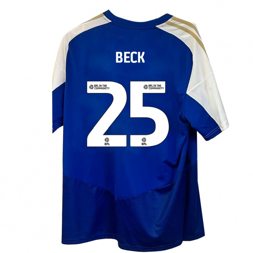 Danxen Mulher Camisola Steph Beck #25 Azul Branco Dourado Alternativa 2025/26 Camisa Brasil