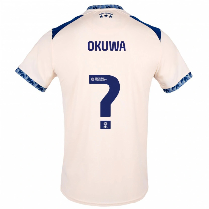 Danxen Mulher Camisola Temi Okuwa #0 Branco Sujo Azul Marinho Alternativa 2025/26 Camisa Brasil