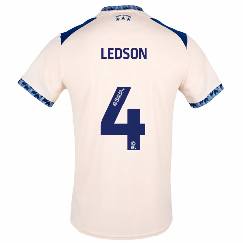 Danxen Mulher Camisola Ryan Ledson #4 Branco Sujo Azul Marinho Alternativa 2025/26 Camisa Brasil