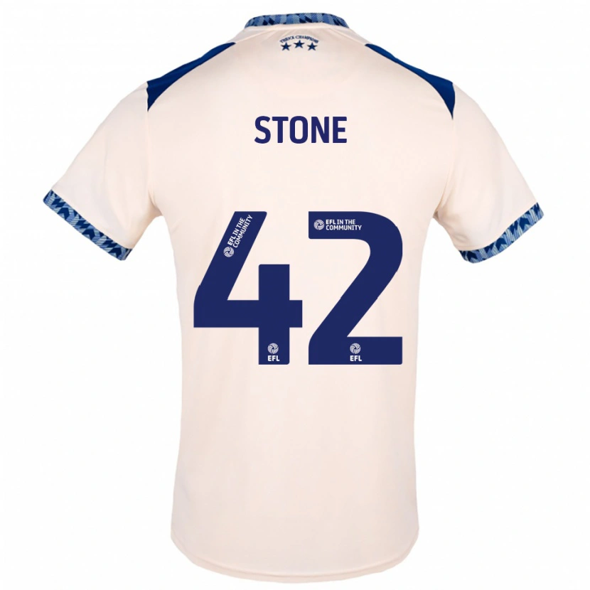 Danxen Mulher Camisola Michael Stone #42 Branco Sujo Azul Marinho Alternativa 2025/26 Camisa Brasil