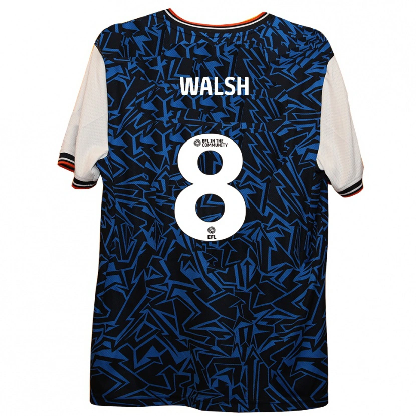 Danxen Mulher Camisola Liam Walsh #8 Azul Preto Branco Alternativa 2025/26 Camisa Brasil