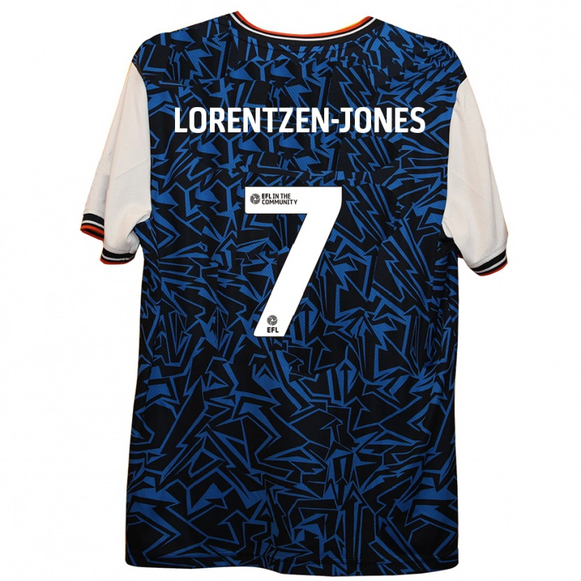 Danxen Mulher Camisola Jack Lorentzen-Jones #7 Azul Preto Branco Alternativa 2025/26 Camisa Brasil