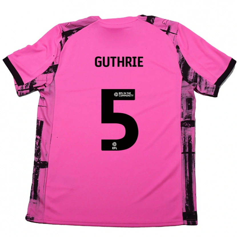Danxen Mulher Camisola Jon Guthrie #5 Rosa Vermelho Preto Alternativa 2025/26 Camisa Brasil