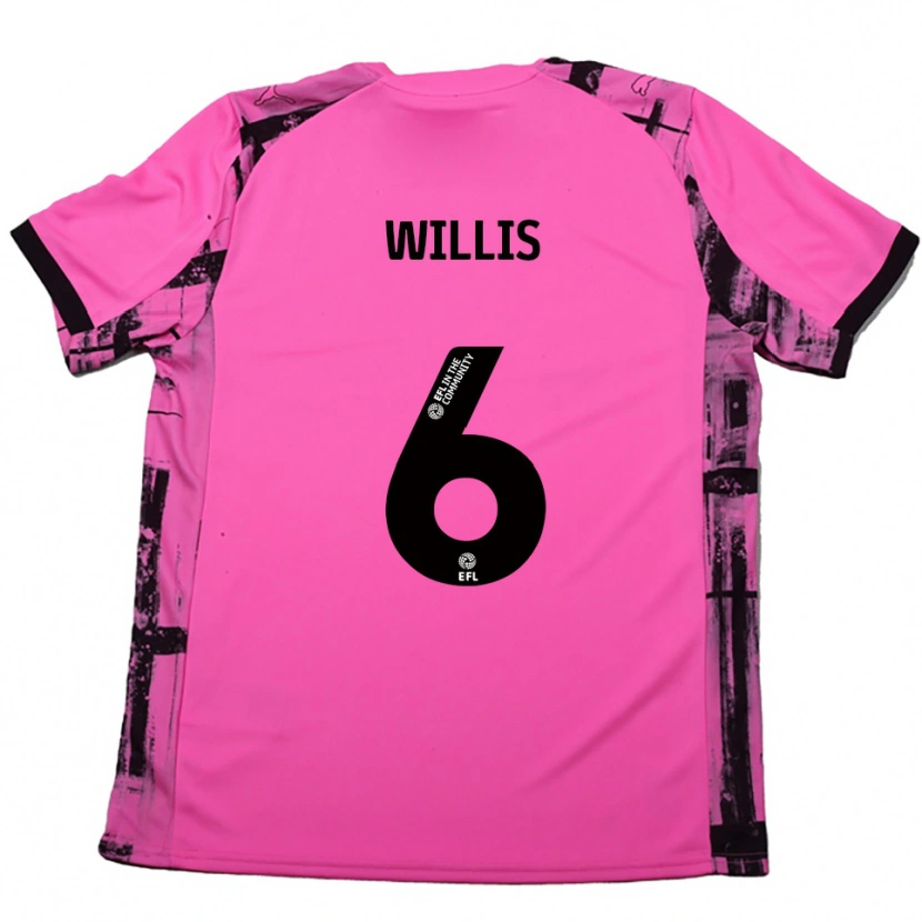 Danxen Mulher Camisola Jordan Willis #6 Rosa Vermelho Preto Alternativa 2025/26 Camisa Brasil