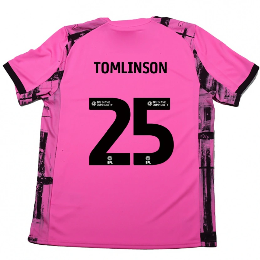 Danxen Mulher Camisola Josh Tomlinson #25 Rosa Vermelho Preto Alternativa 2025/26 Camisa Brasil