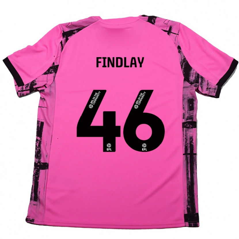 Danxen Mulher Camisola Freddie Findlay #46 Rosa Vermelho Preto Alternativa 2025/26 Camisa Brasil