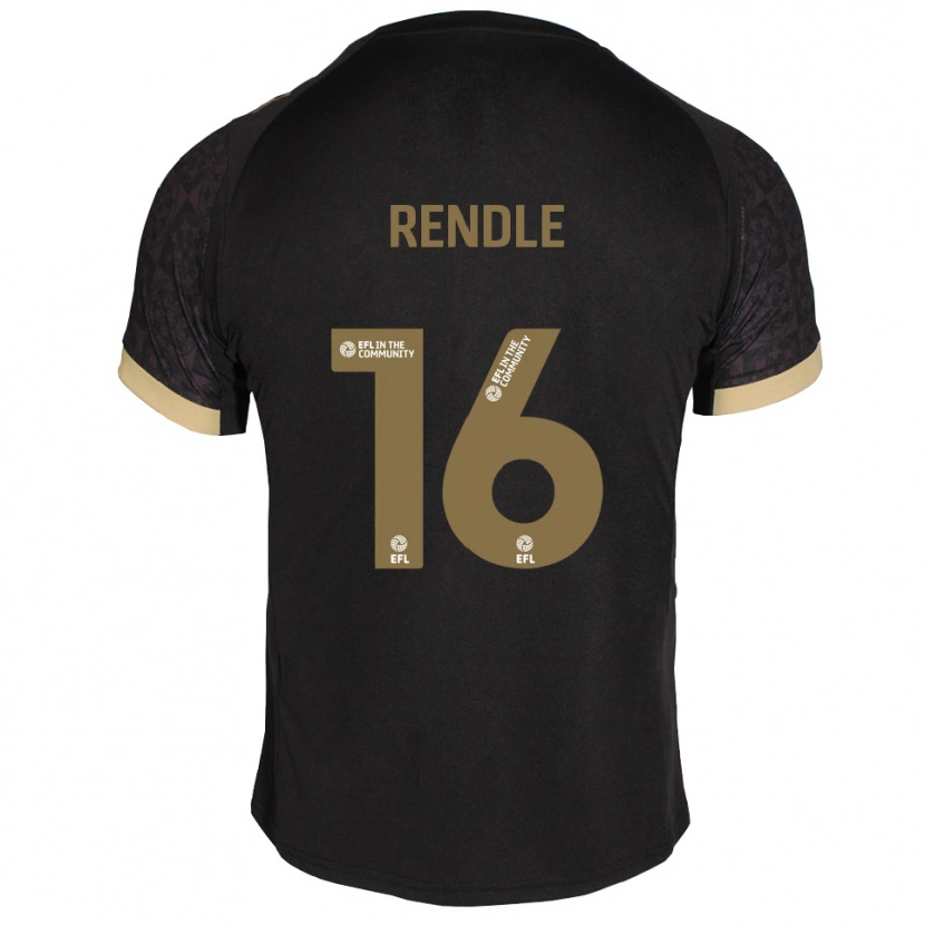 Danxen Mulher Camisola Jared Rendle #16 Preto Dourado Alternativa 2025/26 Camisa Brasil