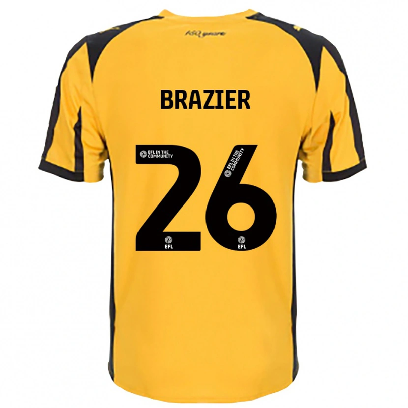 Danxen Mulher Camisola Liam Brazier #26 Laranja Preto Alternativa 2025/26 Camisa Brasil