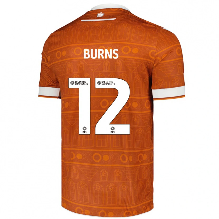 Danxen Mulher Camisola Finley Burns #12 Laranja Branco Alternativa 2025/26 Camisa Brasil