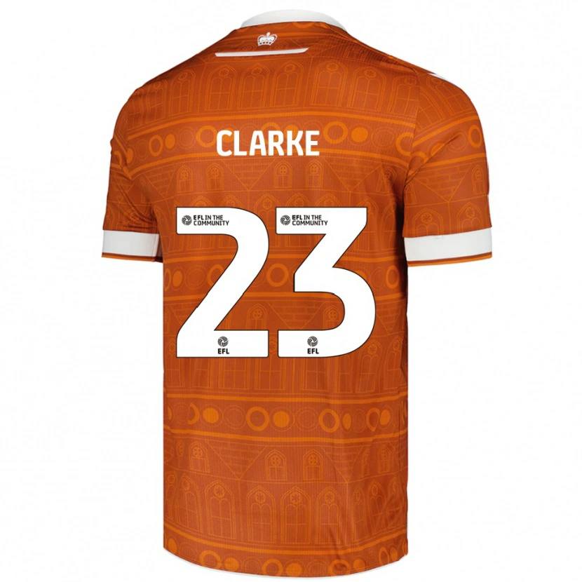 Danxen Mulher Camisola John Clarke #23 Laranja Branco Alternativa 2025/26 Camisa Brasil