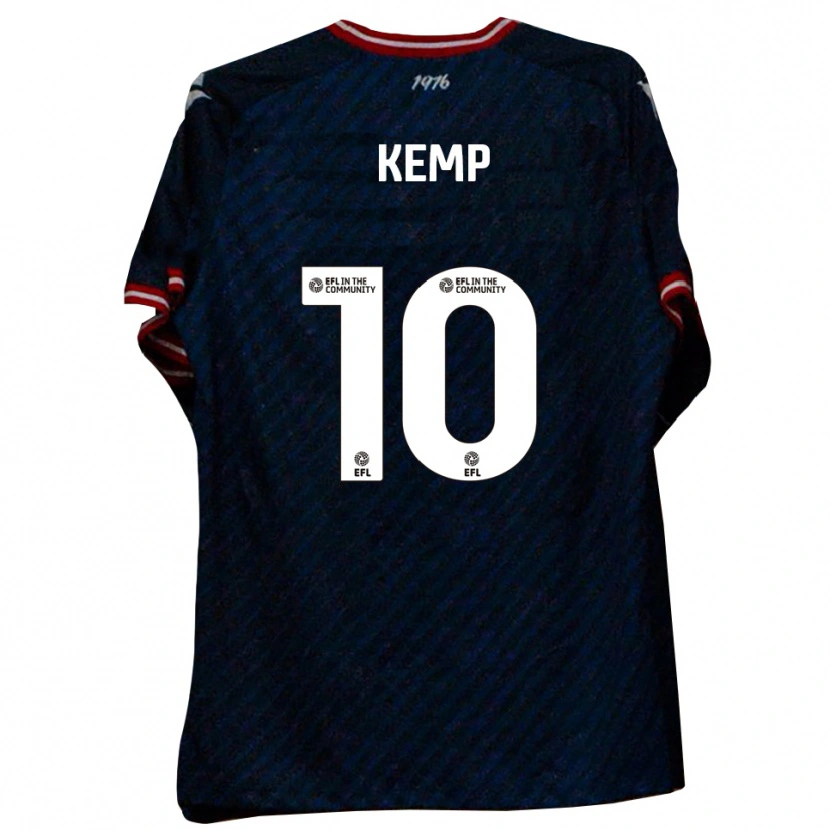 Danxen Mulher Camisola Dan Kemp #10 Azul Marinho Vermelho Alternativa 2025/26 Camisa Brasil