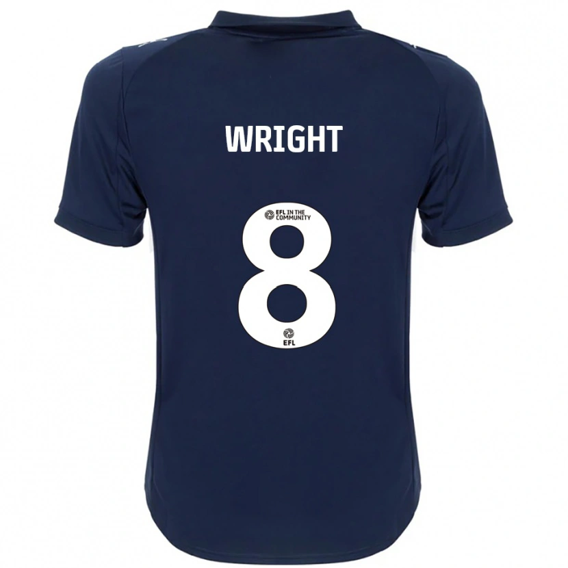 Danxen Mulher Camisola Callum Wright #8 Azul Marinho Branco Alternativa 2025/26 Camisa Brasil