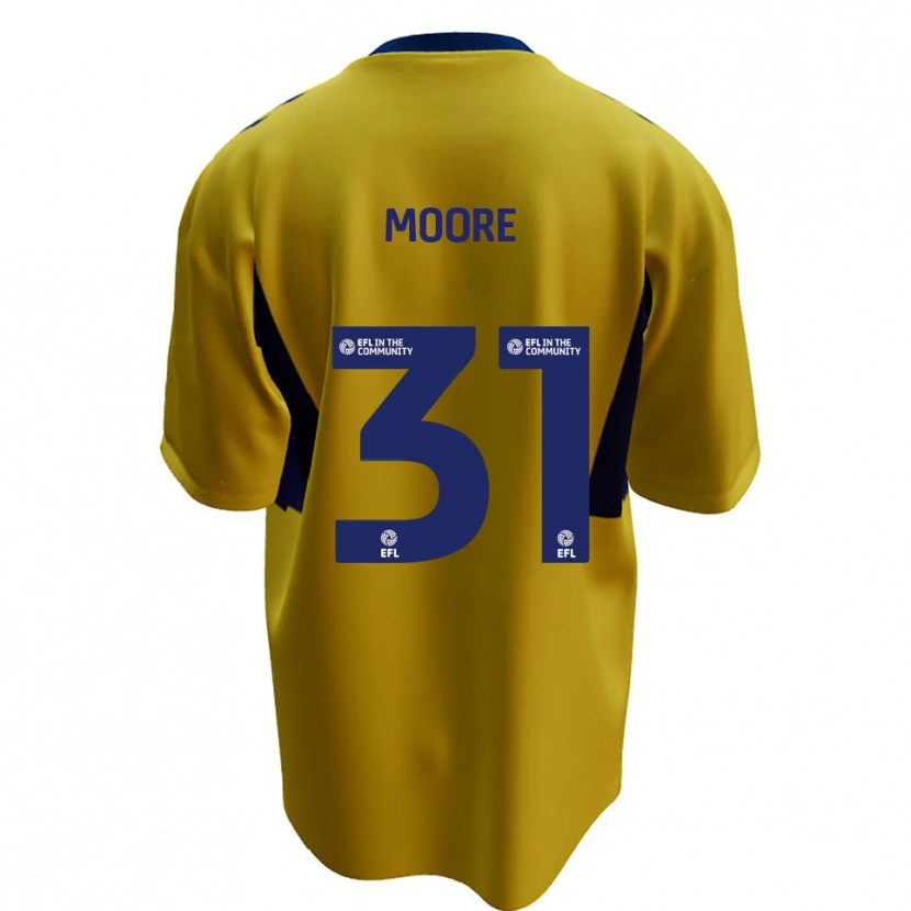 Danxen Mulher Camisola Stuart Moore #31 Amarelo Azul Alternativa 2025/26 Camisa Brasil
