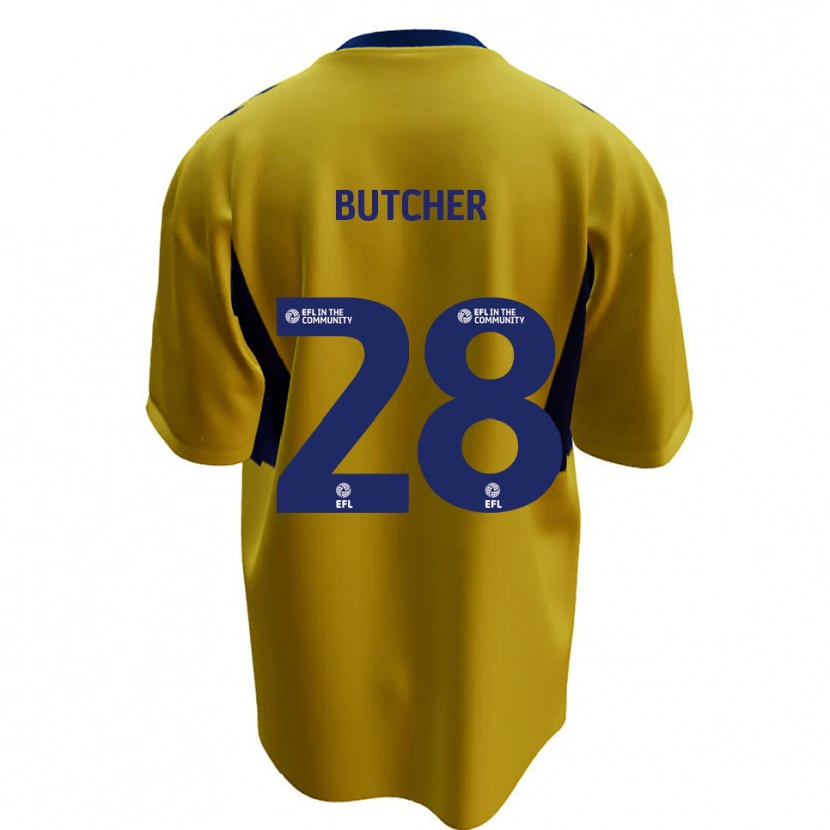Danxen Mulher Camisola Matt Butcher #28 Amarelo Azul Alternativa 2025/26 Camisa Brasil