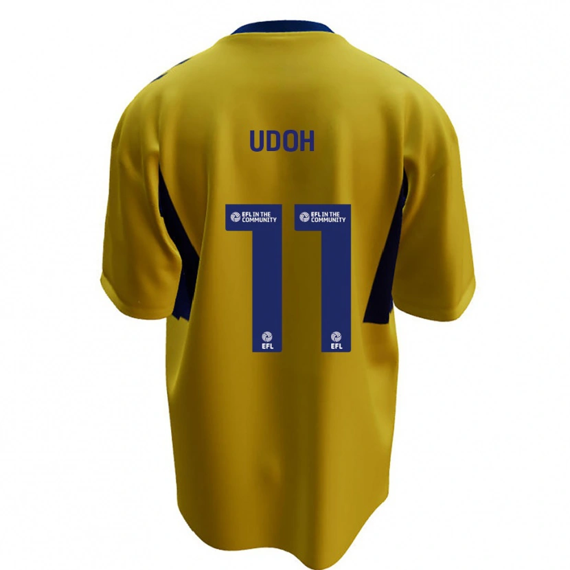 Danxen Mulher Camisola Daniel Udoh #11 Amarelo Azul Alternativa 2025/26 Camisa Brasil