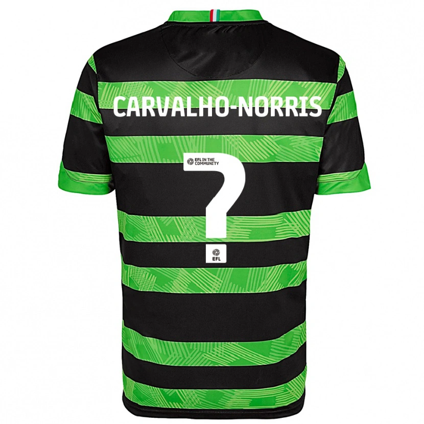 Danxen Mulher Camisola Tom Carvalho-Norris #0 Preto Verde Alternativa 2025/26 Camisa Brasil