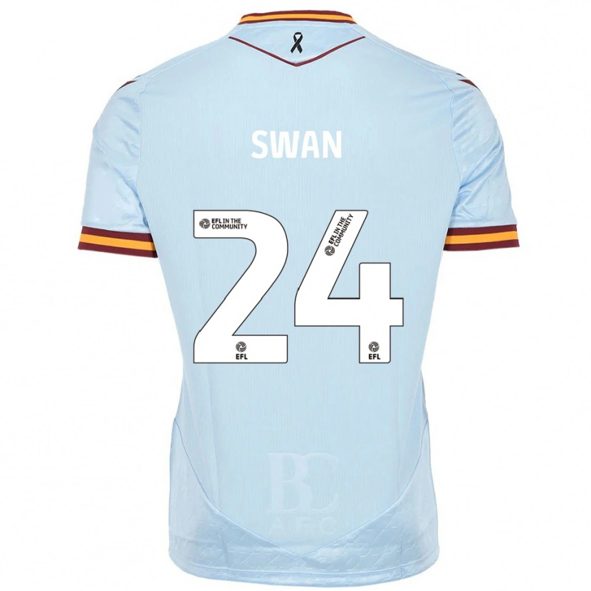Danxen Mulher Camisola Will Swan #24 Azul Celeste Alternativa 2025/26 Camisa Brasil