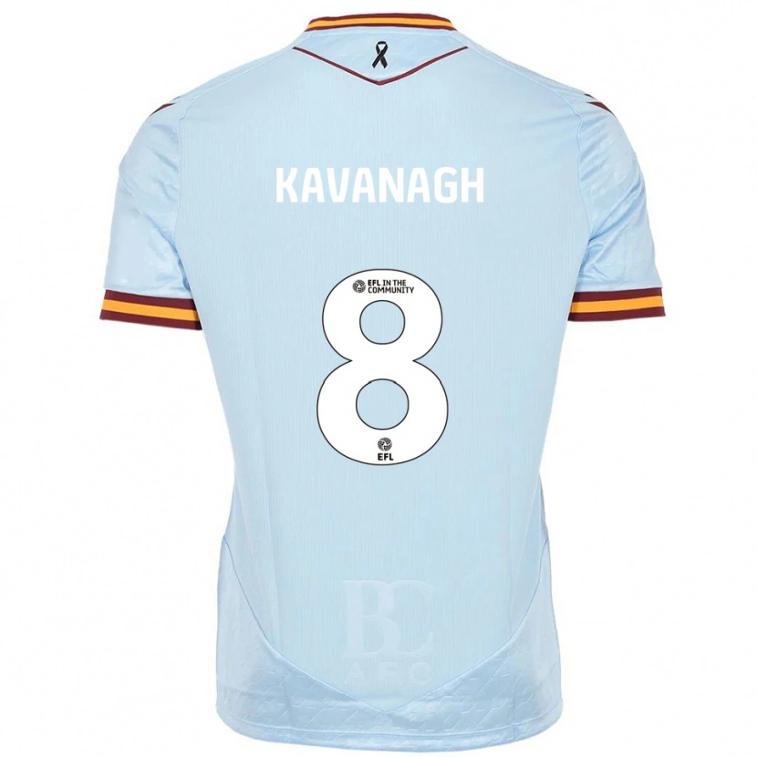 Danxen Mulher Camisola Calum Kavanagh #8 Azul Celeste Alternativa 2025/26 Camisa Brasil