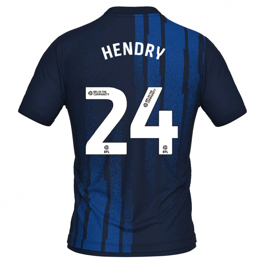 Danxen Mulher Camisola Regan Hendry #24 Azul Marinho Branco Alternativa 2025/26 Camisa Brasil