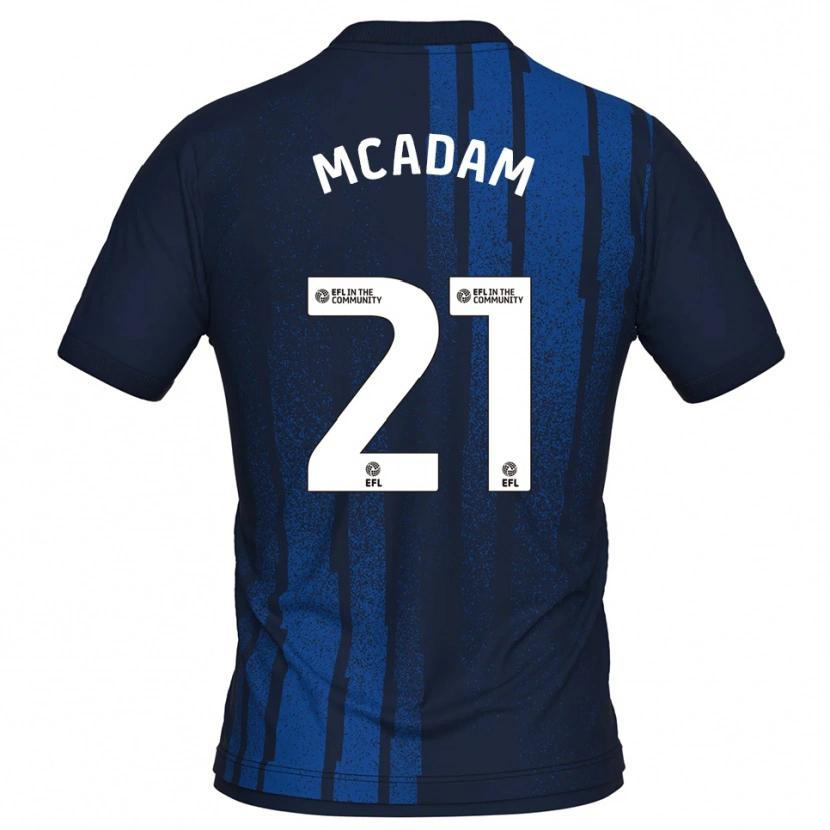 Danxen Mulher Camisola Kyle Mcadam #21 Azul Marinho Branco Alternativa 2025/26 Camisa Brasil