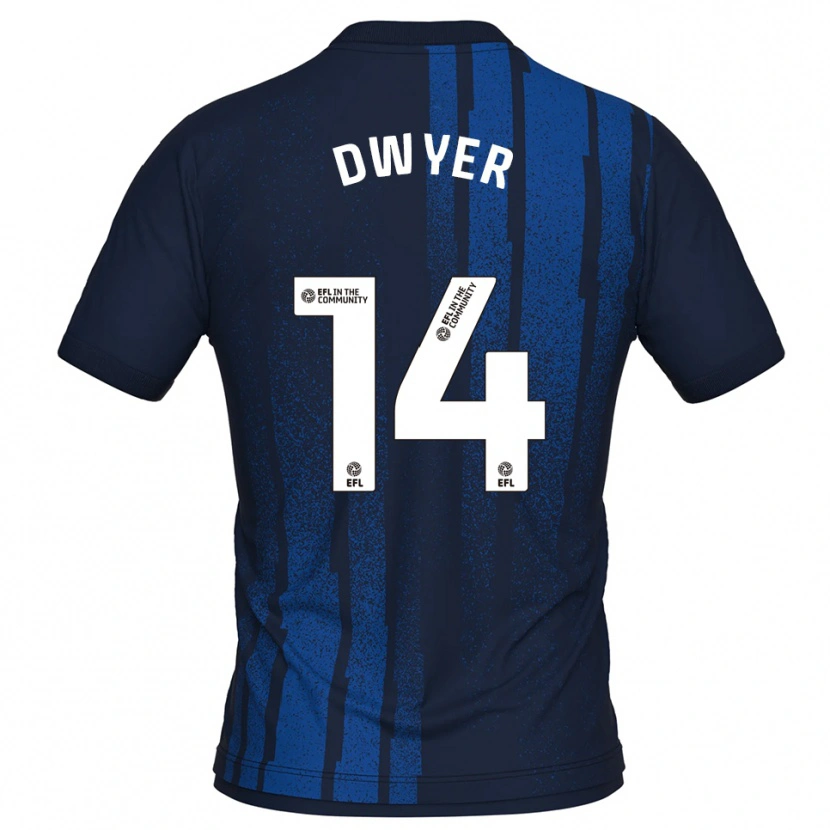 Danxen Mulher Camisola Dom Dwyer #14 Azul Marinho Branco Alternativa 2025/26 Camisa Brasil