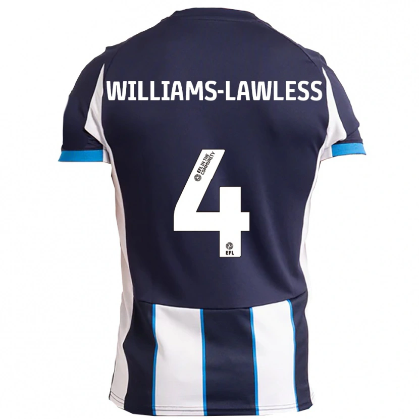 Danxen Mulher Camisola John Williams-Lawless #4 Branco Azul Marinho Alternativa 2025/26 Camisa Brasil