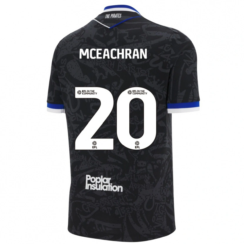 Danxen Mulher Camisola Josh Mceachran #20 Preto Branco Alternativa 2025/26 Camisa Brasil