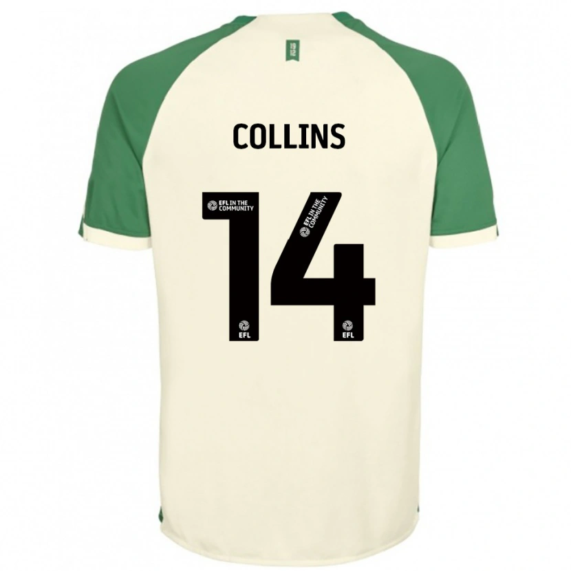 Danxen Mulher Camisola Natasha Collins #14 Branco Sujo Verde Alternativa 2025/26 Camisa Brasil