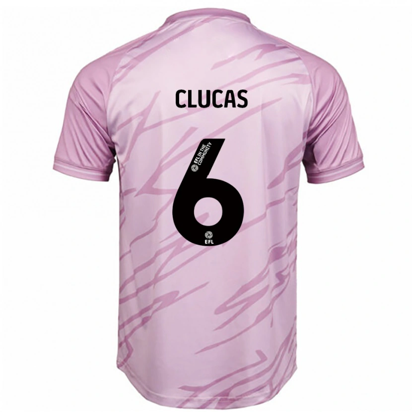 Danxen Mulher Camisola Sam Clucas #6 Rosa Preto Alternativa 2025/26 Camisa Brasil