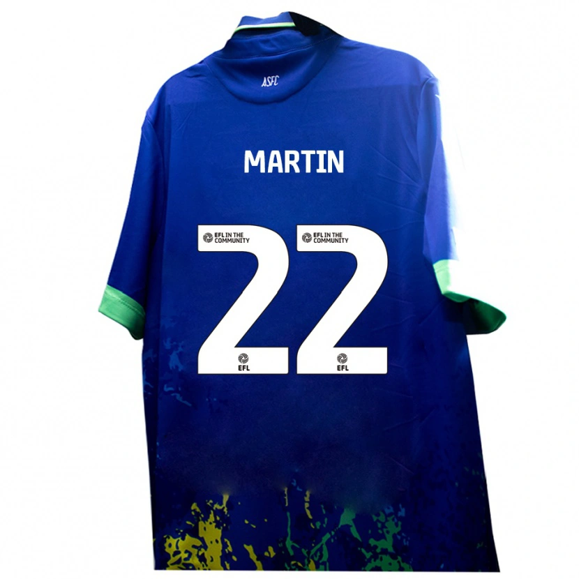 Danxen Mulher Camisola Dan Martin #22 Azul Amarelo Alternativa 2025/26 Camisa Brasil