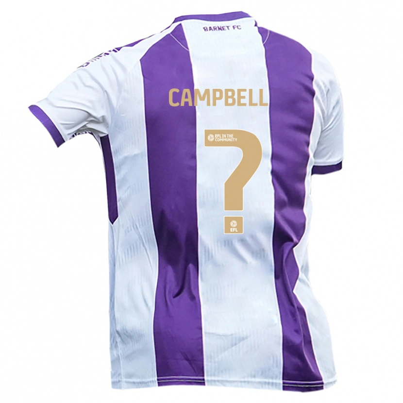 Danxen Mulher Camisola Shamoy Campbell #0 Branco Roxo Alternativa 2025/26 Camisa Brasil