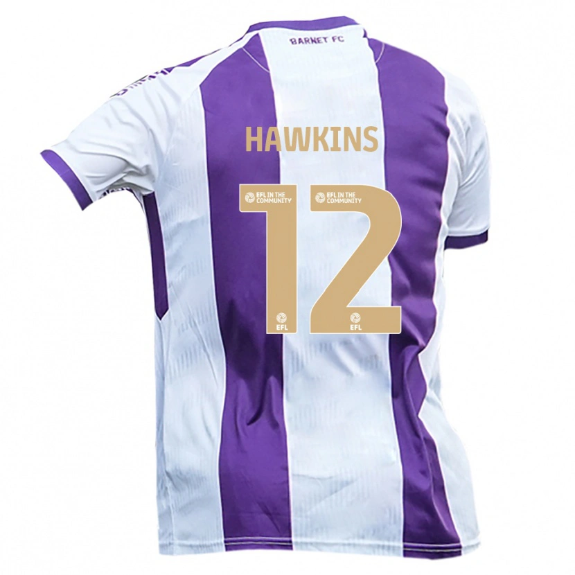 Danxen Mulher Camisola Oli Hawkins #12 Branco Roxo Alternativa 2025/26 Camisa Brasil