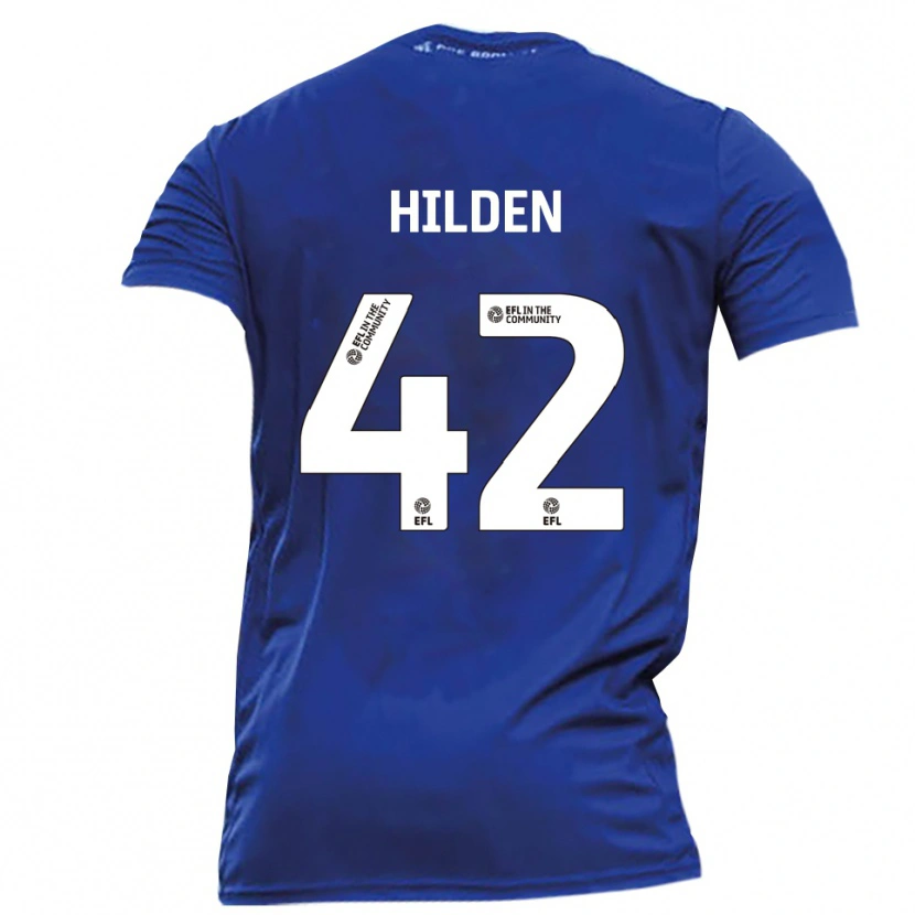 Danxen Mulher Camisola Alfie Hilden #42 Azul Branco Alternativa 2025/26 Camisa Brasil