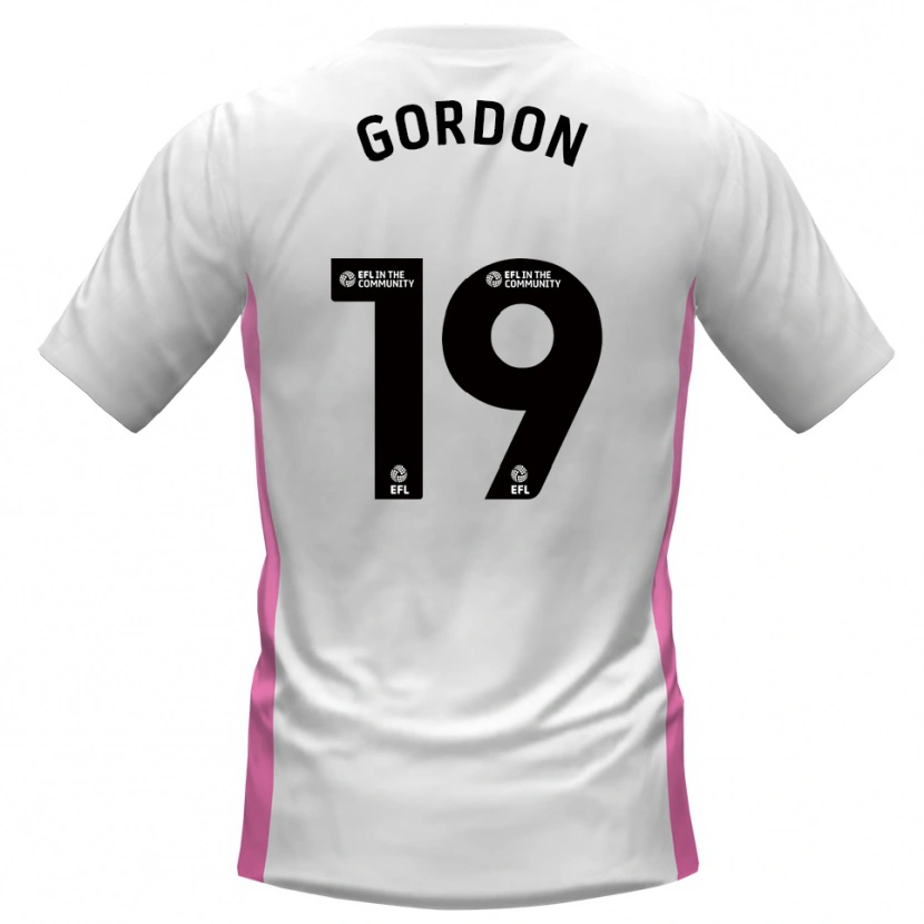 Danxen Mulher Camisola Lewis Gordon #19 Branco Vermelho Alternativa 2025/26 Camisa Brasil