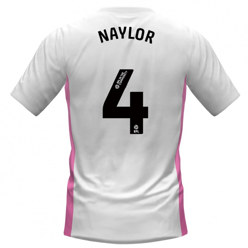 Danxen Mulher Camisola Tom Naylor #4 Branco Vermelho Alternativa 2025/26 Camisa Brasil