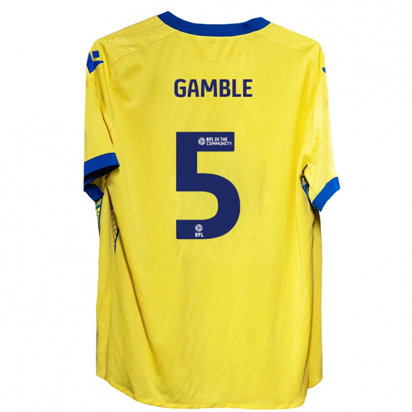 Danxen Mulher Camisola Niamh Gamble #5 Amarelo Azul Alternativa 2025/26 Camisa Brasil