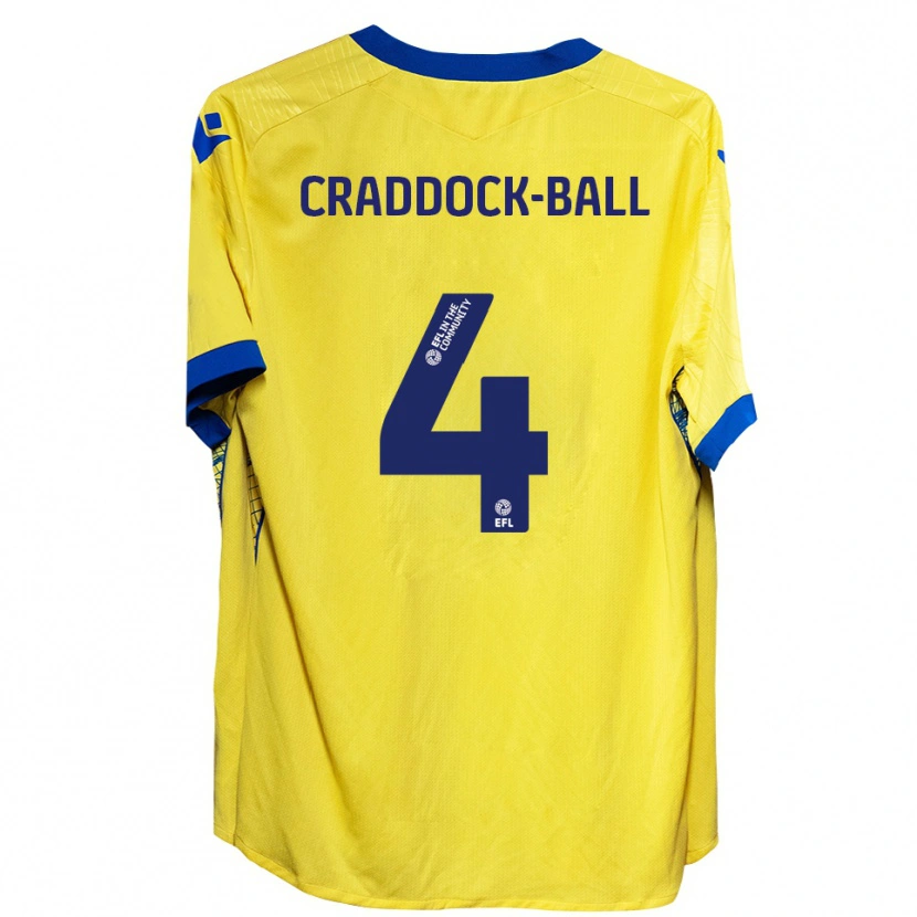 Danxen Mulher Camisola Cassie Craddock-Ball #4 Amarelo Azul Alternativa 2025/26 Camisa Brasil