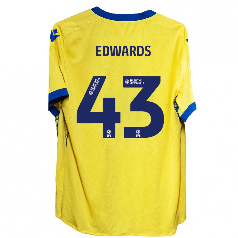Danxen Mulher Camisola Frankie Edwards #43 Amarelo Azul Alternativa 2025/26 Camisa Brasil