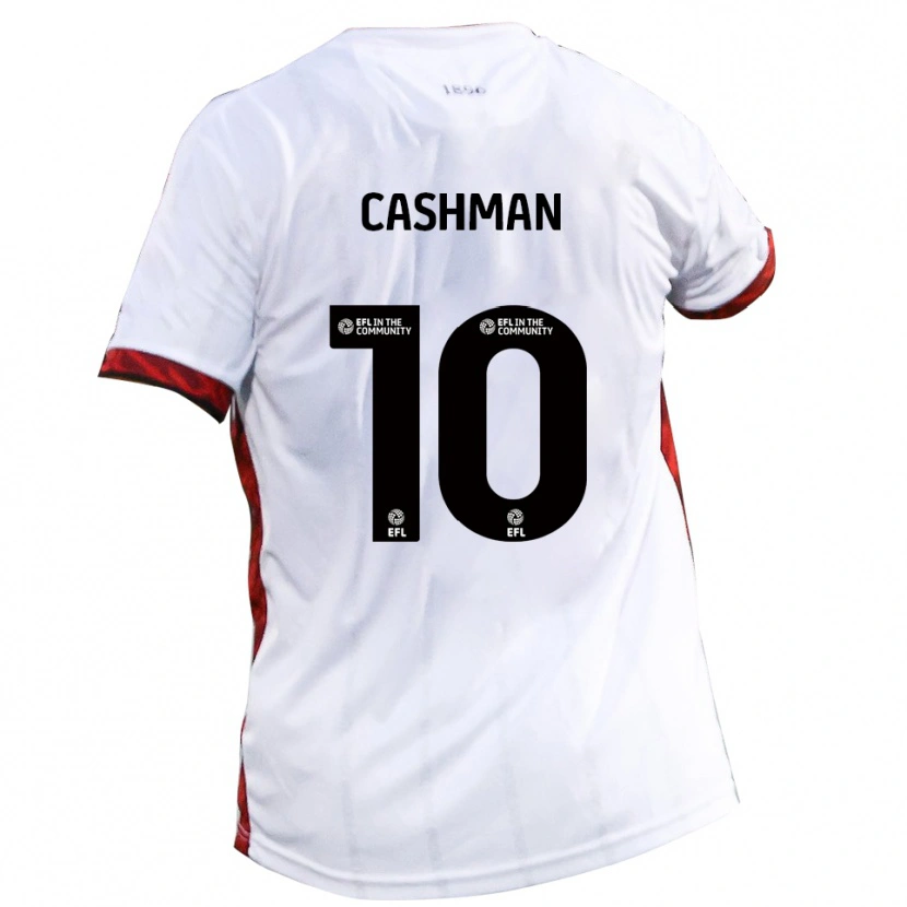 Danxen Mulher Camisola Danny Cashman #10 Branco Vermelho Preto Alternativa 2025/26 Camisa Brasil